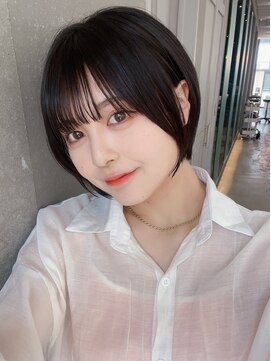 ロンドシエル 横浜(Lond ciel) 黒髪×前髪×韓国小顔ショート【横浜ナチュラル/王道ショート】