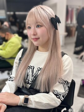 ランテルディ 渋谷(LANTERDIT) ストレート　髪質改善　ハイトーン　ケアブリーチ　ホワイト