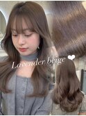 髪を柔らかく魅せるまろやかカラー＊ラベンダーベージュ