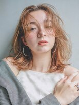 シオン(shion)&nbsp;小顔秋色くすみベージュウルフレイヤーロング_69913