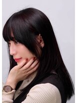 アンアタッシュ(UNE ATTACHE)&nbsp;黒髪×フェイスレイヤー☆小顔は顔まわりのレイヤーで決まる