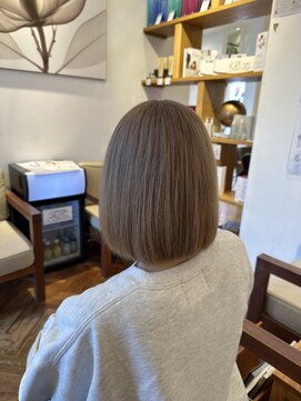 リシェールグリーン 越谷花田店(RICHAIR GREEN) デザインカラー/レイヤーカット/ウェットヘア/オリーブベージュ