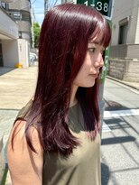 ミュラ(mulah)&nbsp;ブリーチなし暖色カラーチェリーレッド＊艶髪ボルドーカラー