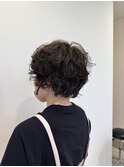 アシメショートパーマ