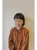 オン眉ボブ