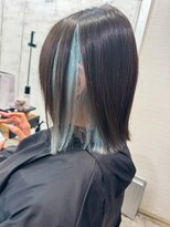 バンクスヘアー(BANK'S HAIR)&nbsp;ダークブラウン×水色インナーカラー