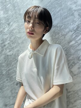 ヒアカアヴェダ 東京ガーデンテラス店(Heaka AVEDA) シアーバング×ミニマルショート