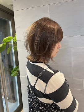 キミトヘアデザインアンドスパ(Kimito Hair design&spa) くびれボブ/髪質改善/艶髪/30代/40代/シャンパンベージュ