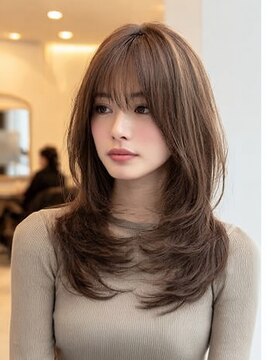 ダル 渋谷/表参道(DAL.) レイヤーカット髪質改善カラーブリーチなしダブルカラー韓国