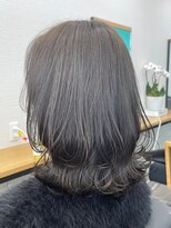ラル 水戸県道50号店(Lalu.) ダークパープル/ナチュラルショート/夏のヘアアレンジ/水戸