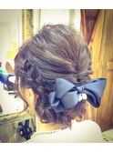 【VIRGO】ルーズな編み込みアップ☆結婚式・二次会・パーティー
