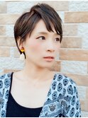 大人ショート/斜めバング/メンズライク◎30代40代