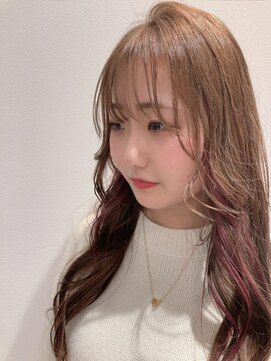 ネオヘアー 曳舟店(NEO Hair) ベージュ×イヤリングピンク【クゴウ】