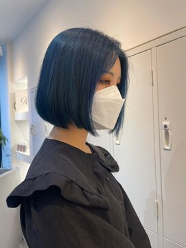 ジーナエス 札幌(Zina S) 髪質改善＊ネイビーブルーカラー＊美髪【Zina S 札幌】