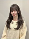 レイヤー/小顔カット/透明感カラー/韓国風ヘア