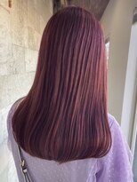 ビスクヘアデザイン(bisq hair design)&nbsp;ピンク　艶髪　髪質改善カラー　ブリーチ　韓国風　切りっぱなし