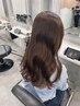 カット＋ブリーチを使わないダブルカラー＋内部補修トリートメント￥9500