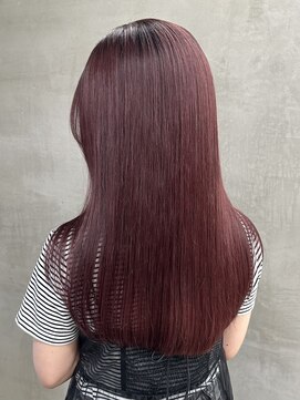 アンバー(UMBER) カシスピンク　全頭ブリーチ1回