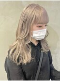 ダブルカラーホワイトベージュケアブリーチハイトーンカラー韓国