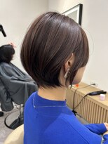 ロンドプロフィール 浦和(Lond profil) 大人可愛い20代30代40代黒髪前下がりショートボブ丸みショート◎