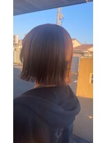 ルプラ ファシル(le-pla Facil) 透明感グレージュカラー×ぱつっとボブ