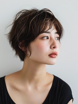 イエロー 新浦安店(YeLLOW)の写真/《一目で好印象なヘア》繊細な襟足の質感×前髪や顔まわりの似合わせショートならYeLLOW ◎
