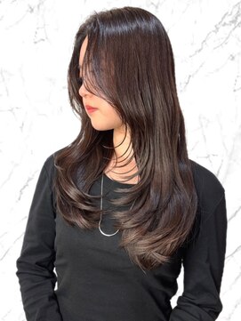 ヘアメイク ミチ 富田店(HAIRMAKE MICHI) 【MICHI 富田店　古作蓮】韓国 ロングレイヤー 似合わせカット