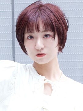 サロン ハナノ(Salon Hanano) ショートレイヤーカットチェリーブラウン