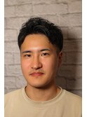 癖毛を生かしたアップバング