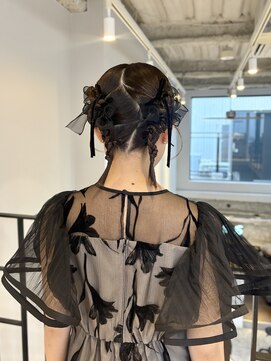 ヌープヘアーアイス(NUUP.hair ici) 結婚式お呼ばれボブアレンジ◎タイトボブヘアセット