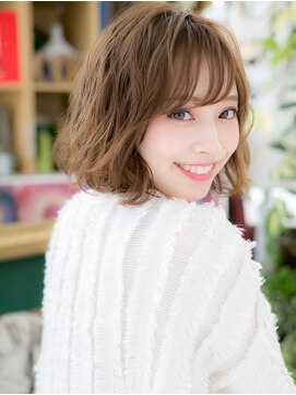 カバーヘア ブリス 川口(COVER HAIR bliss) 細巻きハイライト韓国風プードルボブパーマh4川口20代30代40代