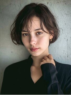 アンドレイ 表参道(andrey) 黒髪カタログ/クラゲヘアー/オリーブグレー/表参道