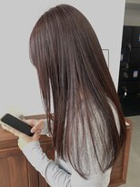 ヘアー アイス 御器所本店(HAIR ICI)&nbsp;美髪ストレート×髪質改善◎艶髪ロングチョコレートブラウン