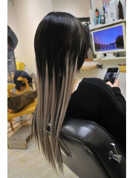 ユウ(you) 編込みエクステハイライト