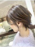 くびれショート×透明感カラー