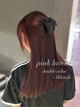 ペレ 原宿(PELE) ダークパープルナチュラルショート夏のヘアアレンジ原宿