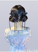 【お呼ばれヘアセット】ツインお団子ヘア