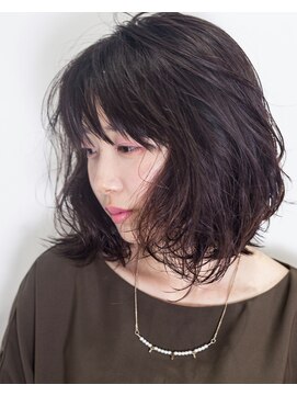 ヘアメイク エイト キリシマ(hair make No.8 kirishima) 〔No.8 中村〕切りっぱなしボブ ユルフワ パーマ