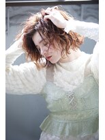 クロム バイ リエット(Chlom by Lietto)&nbsp;Chlom ☆ほつれクラッシュカールオレンジベージュTEL 0364574337