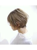 【Owll】レイヤーマッシュショート ミルキーベージュ