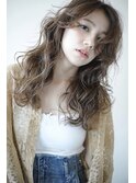 Lien☆イルミナヌードベージュ×ウェーブパーマスタイル 立川