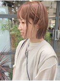 ミルクティベージュのボブ