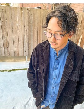 ブルー(BLUE) #BLUE メンズハードパーマ