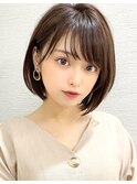 イメチェンする?前髪ありの小顔ボブヘア