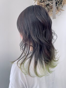 ダンクレスト(Daan Crest) 【裾カラー】×【ネオングリーン】