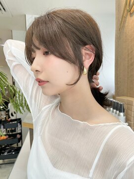 ビューエヒメ(VIEW EHIME) 韓国×顔まわりカット×レイヤーカット×グレージュ