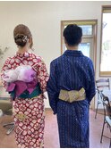 カップル　着付け