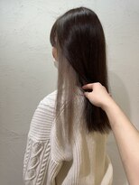 アジールヘア 池袋東口店(agir hair)&nbsp;大人かわいいストレートロングイヤリングカラー寒色ベージュ池袋
