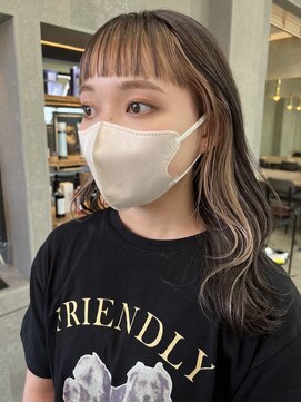 ロンドワン 三宮元町(Lond one) 前髪インナーカラー/フェイスフレーミング/エアリーロング