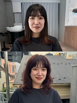 タス(tas) tas似合わせカット before&after 【愛されウルフミディアム】